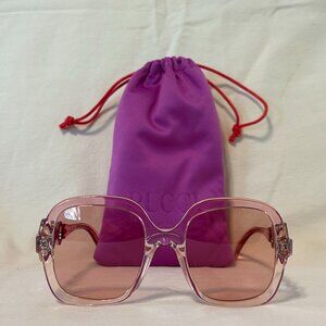 Emilio Pucci Rose Oversized Square Sunglasses